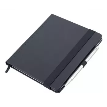 TROIKA BLACK SLIMPAD blocco notes A5 con penna argentata