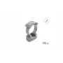Delock Supporto per canalina con morsetto di bloccaggio, avvitabile per guaina di protezione cavi da 20 mm, 100 pezzi, grigio