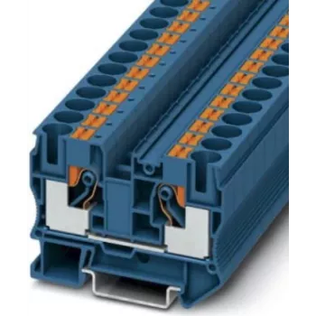 Phoenix 3212123 PT 10 BU Morsetto passante, connessione push-in, 10 mm², blu