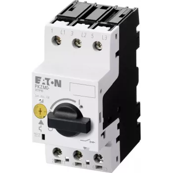 EATON PKZM0-6.3 interruttore di protezione motore, 3 poli, 4-6,3 A, 2,2 kW, manopola rotante