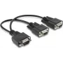 Delock cavo splitter a Y D-Sub 9 maschio a 2 x femmina con viti 25 cm