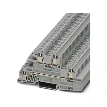 Phoenix 3076031 UTI 2,5-L/L morsetto di installazione modulare, a più livelli, connessione a vite, 2 livelli, 4 connessioni, 2,5 mm², 500 V, 24 A, grigio