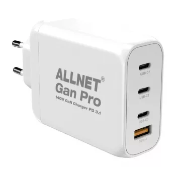 ALLNET alimentatore GaN USB-C PD 3.1 140W 1A3C