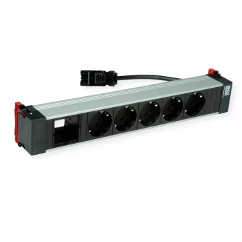 Bachmann POWER FRAME 5x presa Schuko 1x slot modulo 0,2m GST18i3 nero