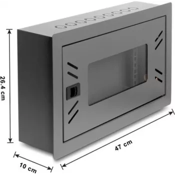 Delock armadio di rete da 12 pollici con copertura frontale rimovibile, 4U, nero