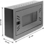 Delock armadio di rete da 12 pollici con copertura frontale rimovibile, 4U, nero