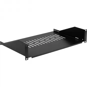 Ripiano fisso per rack EFB ELEKTRONIK 19 pollici 2U, profondità 300 mm, portata 22 kg, nero intenso RAL 9005