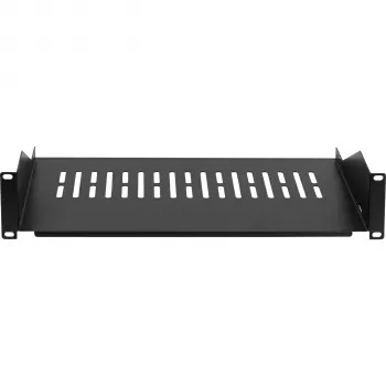 Ripiano fisso per rack EFB ELEKTRONIK 19 pollici 2U, profondità 300 mm, portata 22 kg, nero intenso RAL 9005