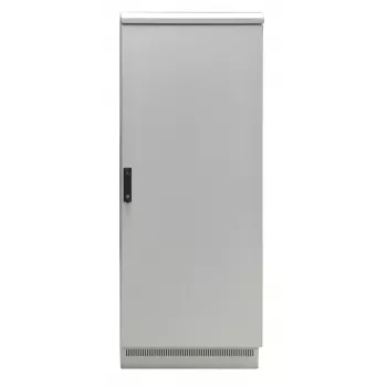 Armadio di rete EFB Elektronik 19 pollici 24U 600x600 IP55 con basamento premontato, grigio chiaro RAL 7035
