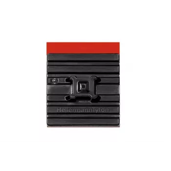 Base di montaggio flessibile autoadesiva HellermannTyton FMB4APT-A-PA66HS-BK per fascette, PA66HS, nero, 10 pezzi