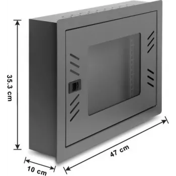 Armadio di rete Delock 12U a parete 6U porta anteriore rimovibile nero