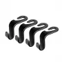 Gancio da sedile per auto LogiLink, set da 4, nero, organizer universale per poggiatesta, portata 8kg per gancio, clip-on senza attrezzi, plastica ABS