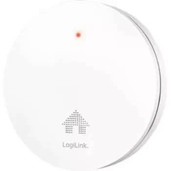 LogiLink SC0019 Rilevatore di fumo ultra piatto, batteria da 10 anni, certificato VdS, bianco