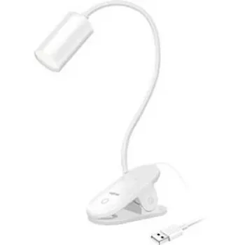 LogiLink Lampada da scrivania LED con clip, 3,8 W, bianco