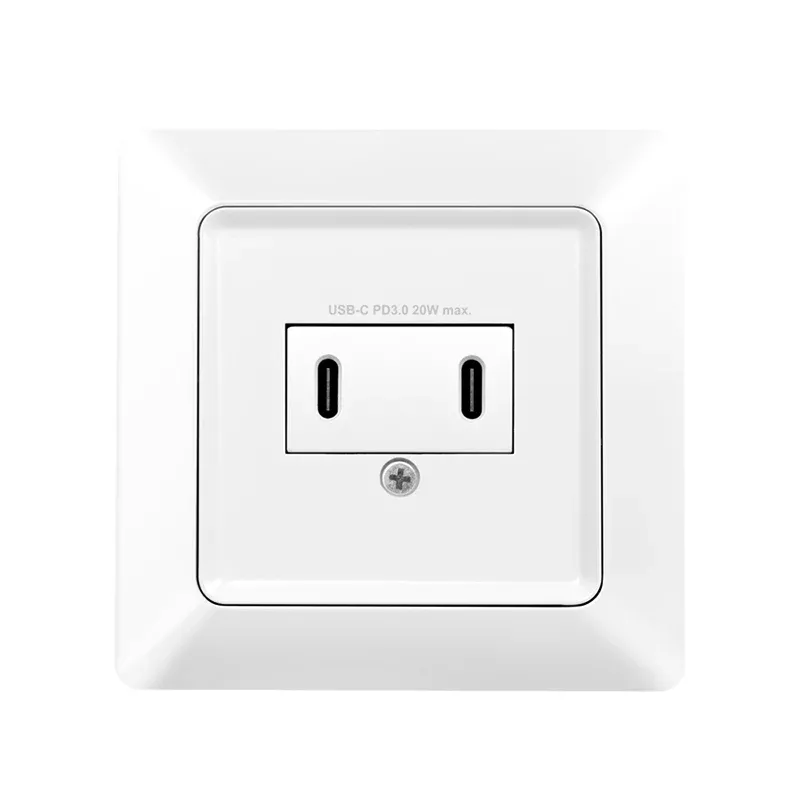 LogiLink presa a muro con caricabatterie USB-C a 2 porte, 25W PD