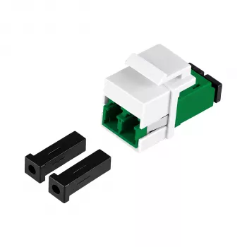 EFB modulo keystone LC/APC Duplex OS2 verde - adattatore in fibra ottica monomodale