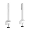LogiLink barra di montaggio desktop per slatwall, set da 2 – altezza 450 mm, diametro 35 mm, nera, fissaggio senza attrezzi