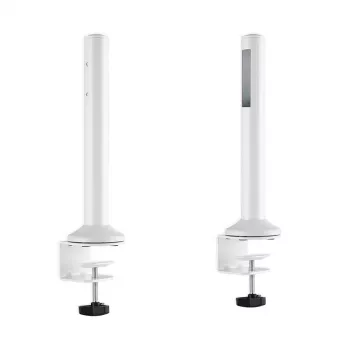 LogiLink barra di montaggio desktop per slatwall, set da 2 – altezza 450 mm, diametro 35 mm, nera, fissaggio senza attrezzi