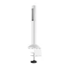 LogiLink barra di montaggio desktop per slatwall, set da 2 – altezza 450 mm, diametro 35 mm, nera, fissaggio senza attrezzi