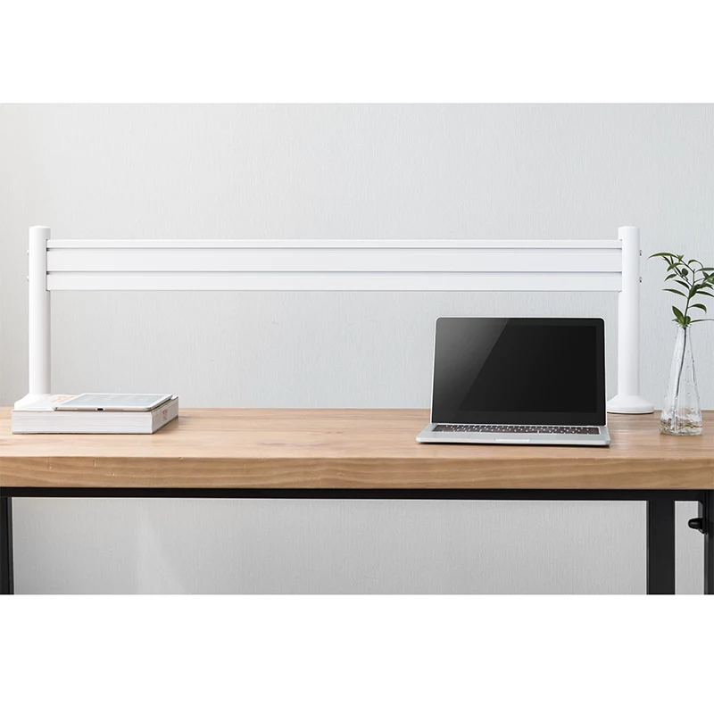 LogiLink barra di montaggio desktop per slatwall, set da 2 – altezza 450 mm, diametro 35 mm, nera, fissaggio senza attrezzi