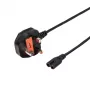 LogiLink cavo di alimentazione BS 1363 (UK) su IEC C7, nero, 1,8 m
