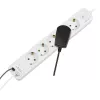 Ciabatta LogiLink LPS280U, 5 prese AC, 2 porte USB (USB-A e USB-C), 17W, bianco
