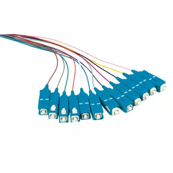 Set pigtail in fibra LogiLink 12 x SC OS2 2m, colorato, connettore blu