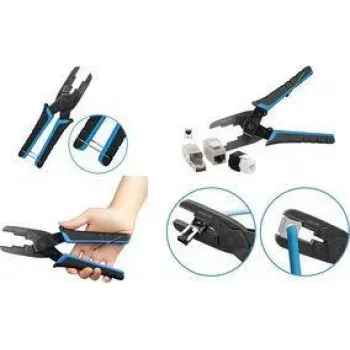 Pinza crimpatrice parallela LogiLink WZ0081 per prese Keystone e connettori da campo