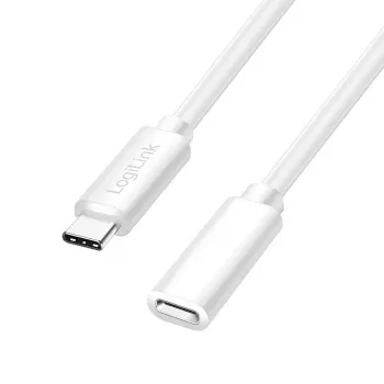 Cavo prolunga USB 2.0 Type-C LogiLink, C/M su C/F, 480 Mbps, 60W, bianco, 3 m