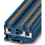 Morsetto passante Phoenix 3211485 PT 6-TWIN BU, push-in, blu