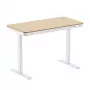 Scrivania regolabile in altezza LogiLink, motore singolo, 118x60cm, con ricarica wireless, bianca