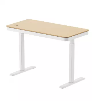 Scrivania regolabile in altezza LogiLink, motore singolo, 118x60cm, con ricarica wireless, bianca