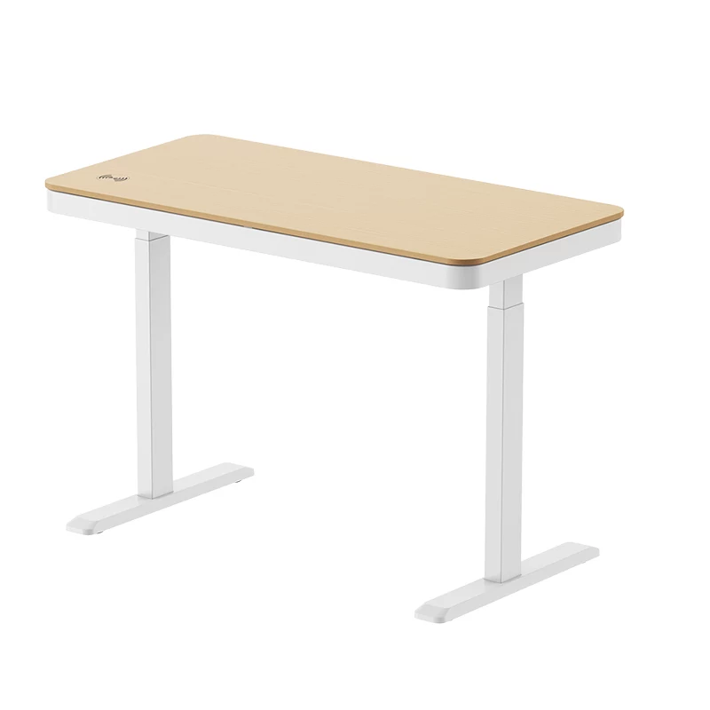 Scrivania regolabile in altezza LogiLink, motore singolo, 118x60cm, con ricarica wireless, bianca