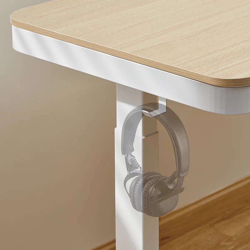 Scrivania regolabile in altezza LogiLink, motore singolo, 118x60cm, con ricarica wireless, bianca