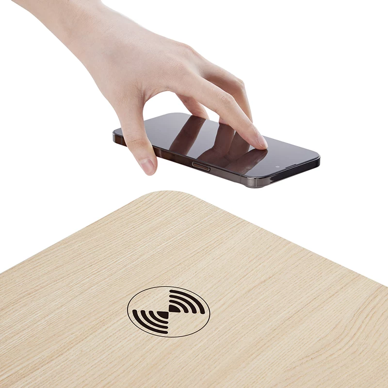 Scrivania regolabile in altezza LogiLink, motore singolo, 118x60cm, con ricarica wireless, bianca