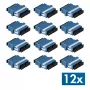 Adattatore in fibra ottica LogiLink SC duplex, 12 pezzi, con flangia, blu