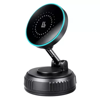 Caricabatterie auto wireless LogiLink, magnete a vuoto, pieghevole a 360°, 25W