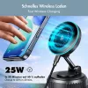 Caricabatterie auto wireless LogiLink, magnete a vuoto, pieghevole a 360°, 25W
