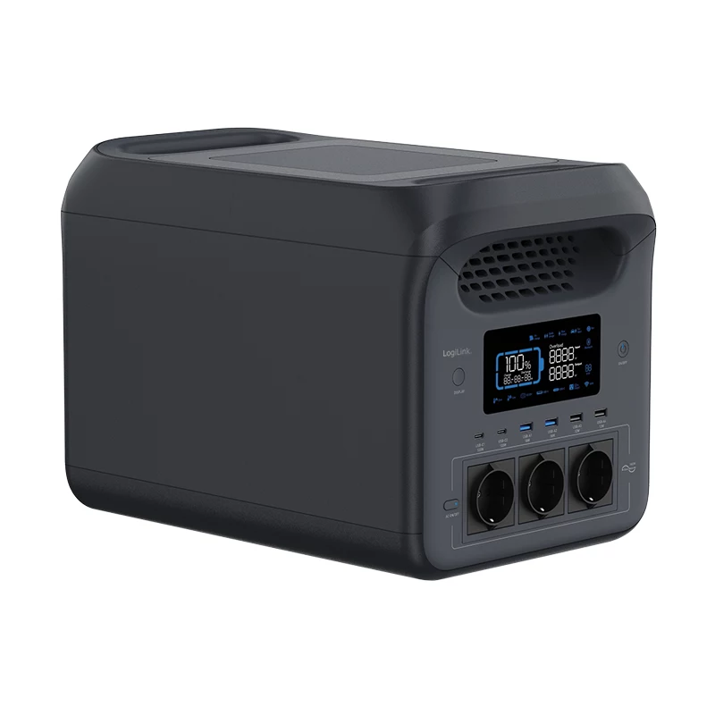 LogiLink PPS1800 power station portatile, 1800 W, LiFePO4, compatibile Tuya