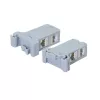 Adattatore di montaggio su guida DIN LogiLink con 2 giunti inline Cat.6A schermati, 10G, PoE++ (MP0079)