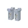 Adattatore di montaggio su guida DIN LogiLink con 2 giunti inline Cat.6A schermati, 10G, PoE++ (MP0079)