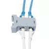 Adattatore di montaggio su guida DIN LogiLink con 2 giunti inline Cat.6A schermati, 10G, PoE++ (MP0079)