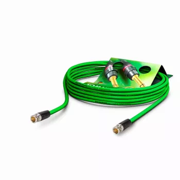 Sommer Cable SC-Vector 0.8/3.7 Cavo patch video HD-SDI, connettore maschio BNC su connettore maschio BNC, NEUTRIK, verde, 5 m (VTGR-0500-GN-SW)