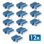 LogiLink adattatore in fibra ottica LC Quad, confezione da 12, blu, montaggio a flangia, monomodale