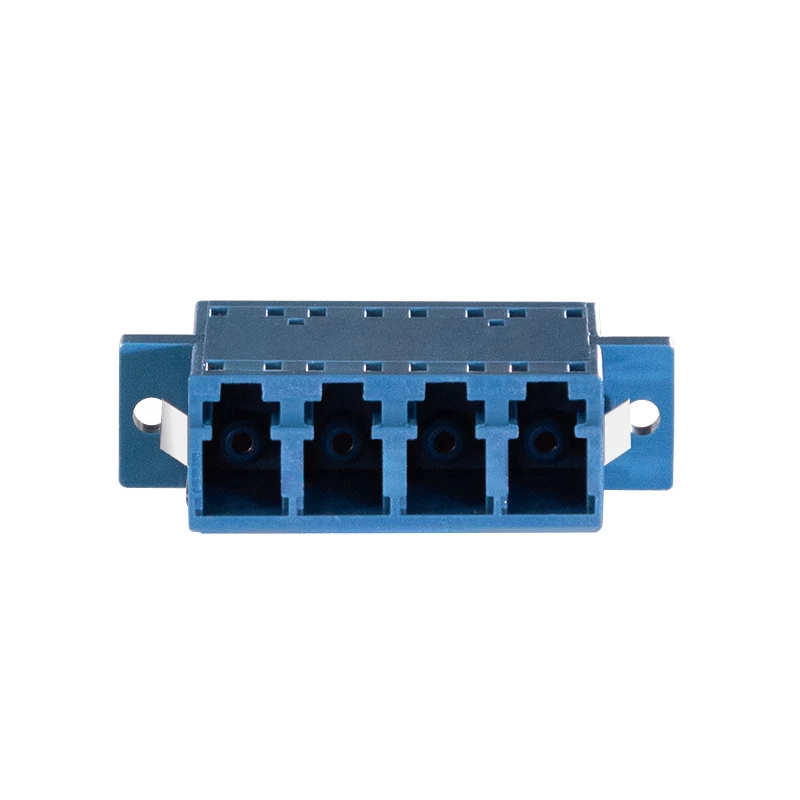 LogiLink adattatore in fibra ottica LC Quad, confezione da 12, blu, montaggio a flangia, monomodale