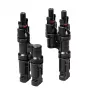 LogiLink set connettori solari a Y, 2 pezzi, compatibile MC4, connettore maschio e femmina, PVC, nero