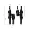 LogiLink set connettori solari a Y, 2 pezzi, compatibile MC4, connettore maschio e femmina, PVC, nero