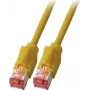 EFB Elektronik K8708GE.050 cavo patch Cat.6A S/FTP LSZH, Daetwyler 7702 TM21, 0,5 m, giallo
