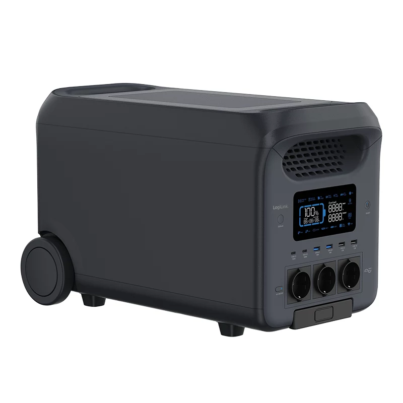 LOGILINK stazione di alimentazione portatile PPS3000, 3000W LiFePO4, 2560Wh, Tuya Smart, UPS