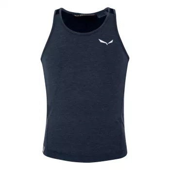 Salewa Agner Hybrid Tank canotta baselayer bambino senza maniche - Navy Blazer Melange 104-116 cm